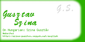 gusztav szina business card