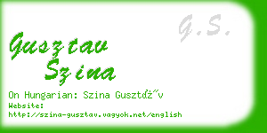 gusztav szina business card